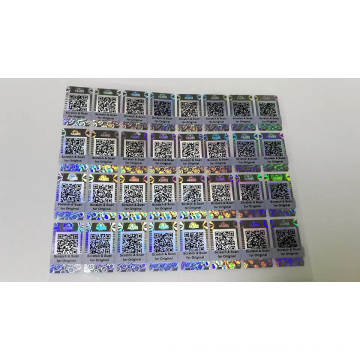 Custom Laser QR Code Sratch Off Seal Sticker 3D Hologram Security Sticker